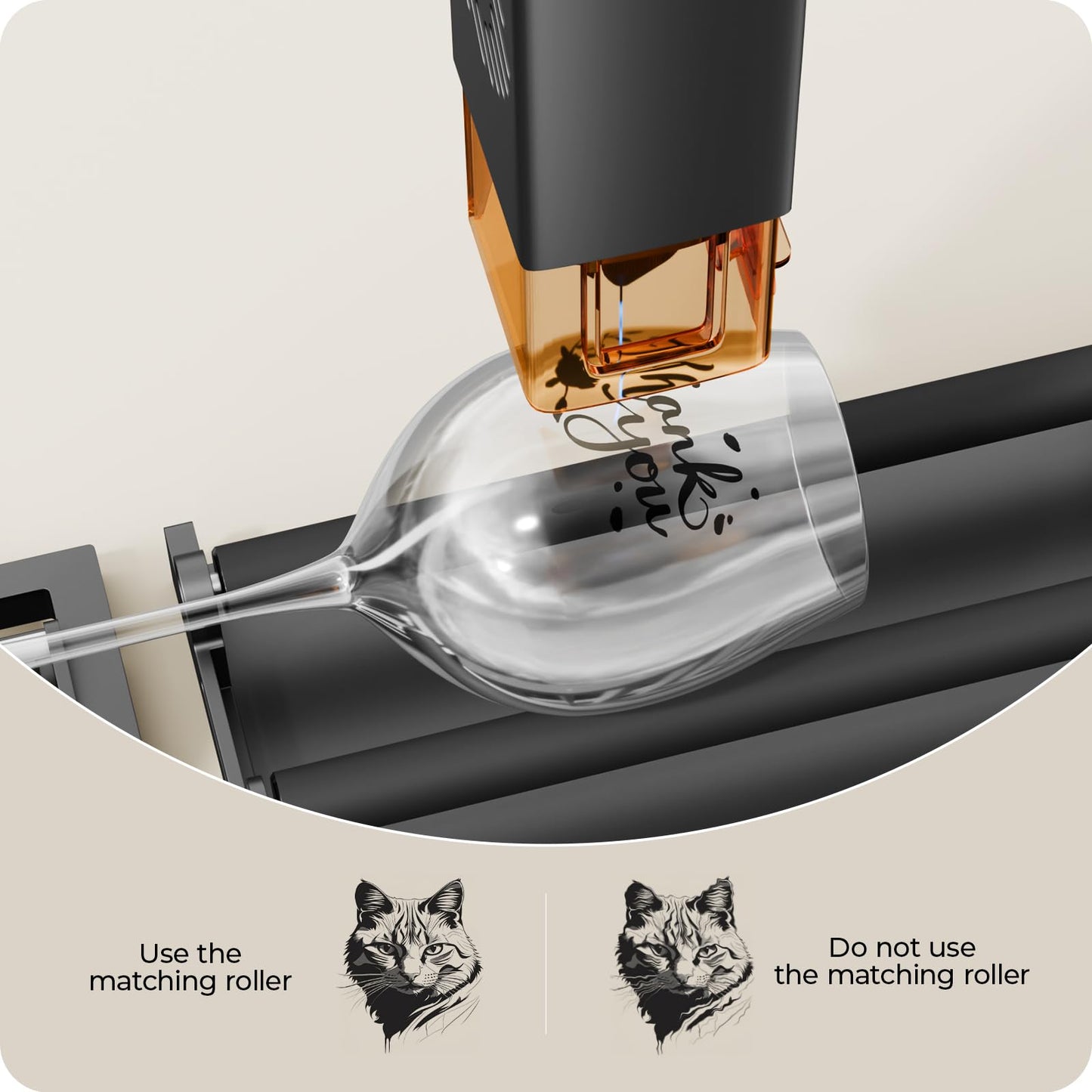 BlazeX Rotary Roller and Risers Kit for M3 Laser Engraver, 360° Cylindrical Engraving Module with Multi-Stage Height Extensions, Ideal for Tumblers, Bottles, and Cans