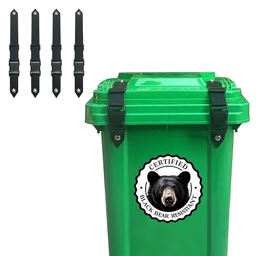 Trash-Can Lock for Animals: Garbage Can Lid Locks for Raccoon,Bear and Dog - 4 Pack