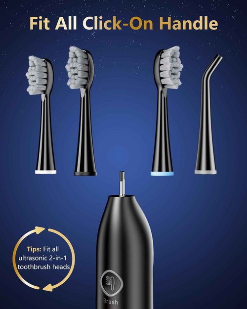 Ducard 3-in-1 Electric Toothbrush with Water Flosser: Portable flossing Toothbrush Combo for Adults, Cordless Travel Design, 3 Brush Modes & 5 Floss Speeds, Deep Cleaning for Braces/Sensitive Gums