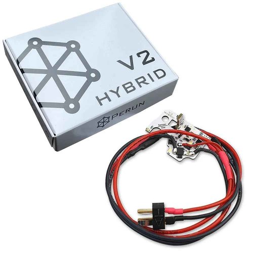 Perun V2 Hybrid MOSFET for Airsoft AEG with Tokyo Marui V2 Gearbox Design - Programmable Trigger Modes, Fire Modes, DMR Mode, & Low Battery Alert - Rear Wired