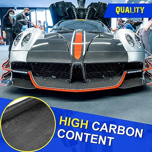 Tatuo 5 Rolls 6.5ft x 12" Carbon Fiber Fabric Roll Pure Fabric Carbon Fiber Sheet - 2x2 Twill Weave-3k/220g for Cars for S...