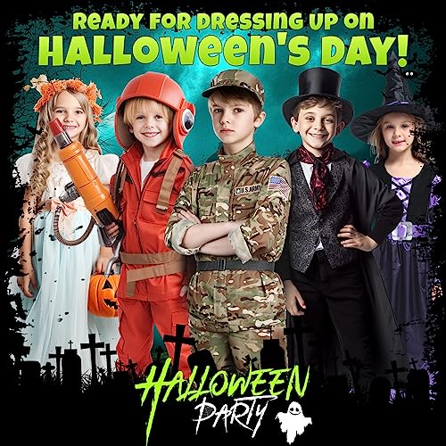 GIFTINBOX Army Costume for Kids, Boys Military Soldier Costume with Toy Accessories, Halloween Costumes for Boys Kids 3-13