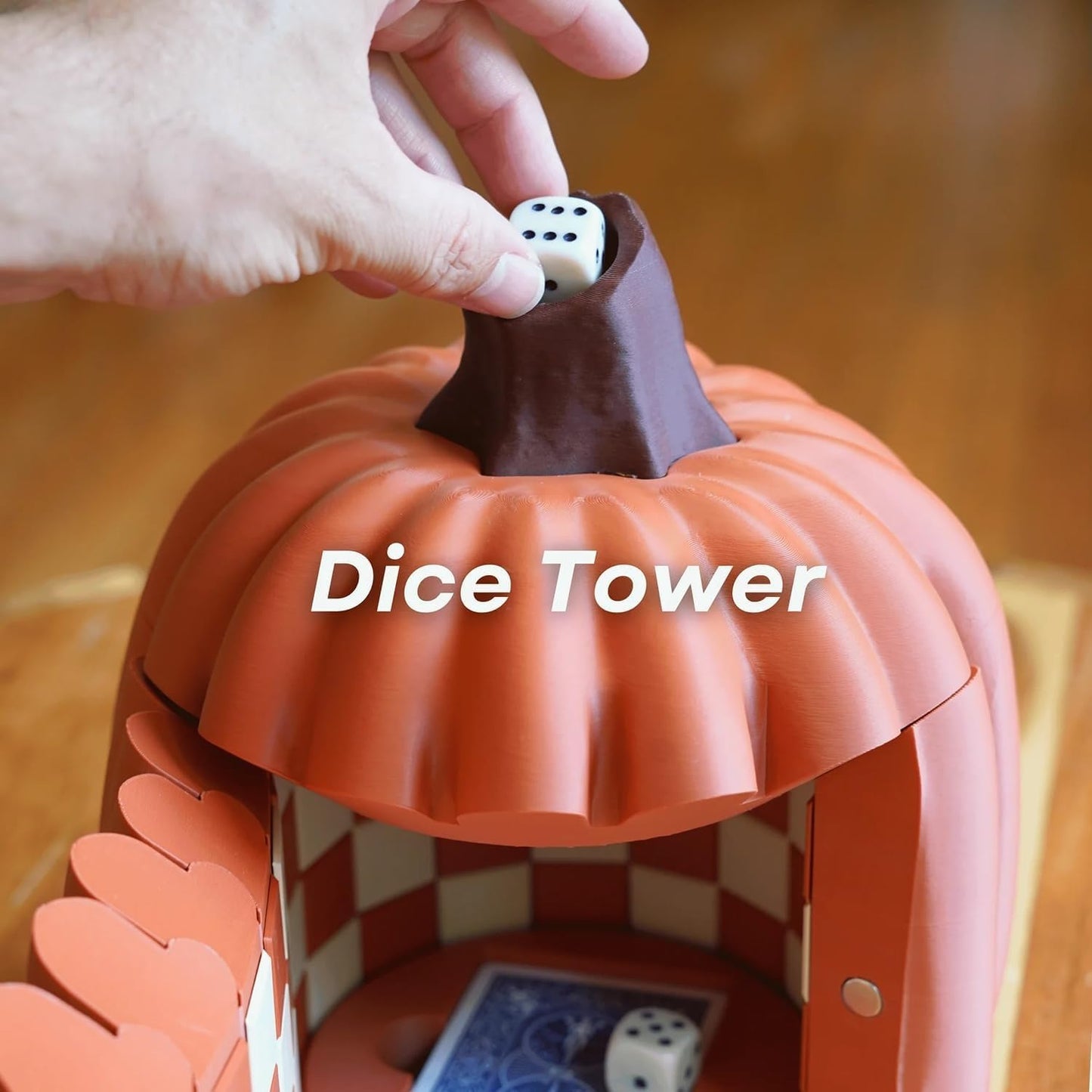 Forgecore Gourd Games, Pumpkin Game Set: Magnetic Chess Checkers, Dice Tower, Cribbage, Card Holder, Gourd Gambit Pumpkin Chess Expansion Pack, 3D Printing Portable Adult Pumpkins Board Game Set(2#1)