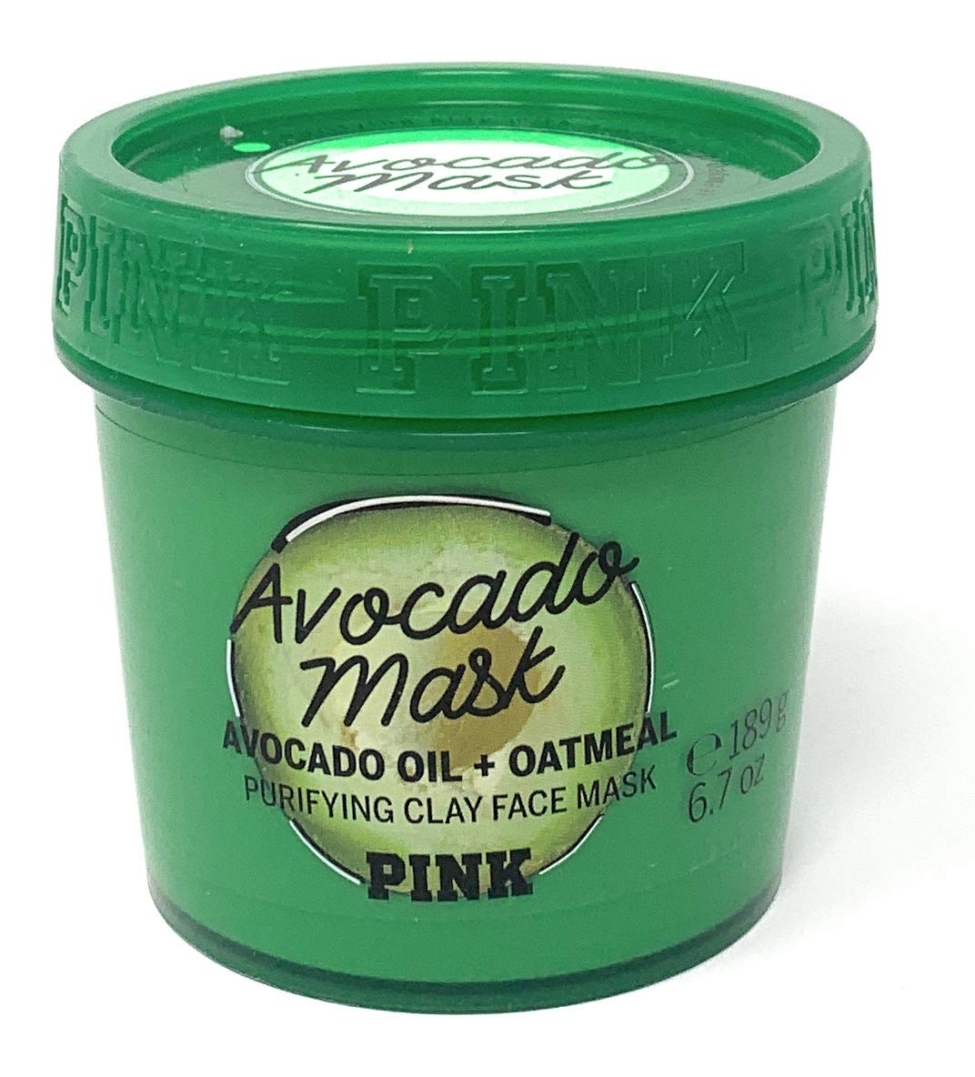 Victoria's Secret Pink Avocado Mask Purifying Clay Face Mask, 6.7 oz / 189g