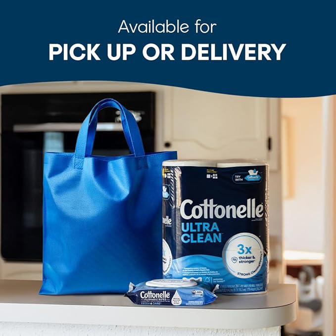 Cottonelle Ultra Clean Toilet Paper, 4 Mega Rolls = 16 Regular Rolls, Packaging May Vary
