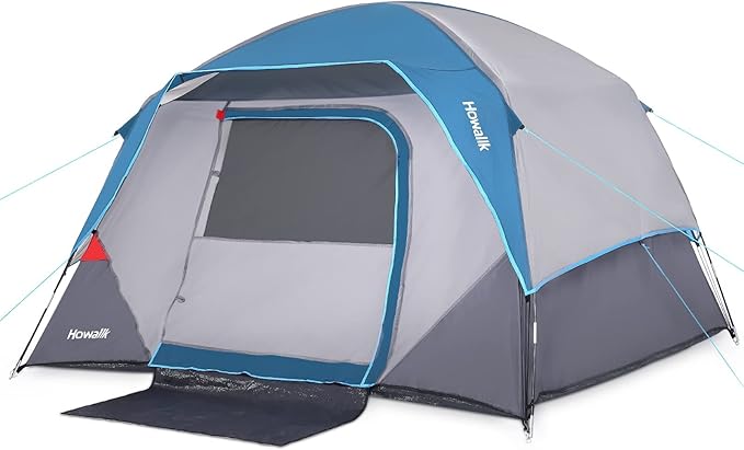 Camping Tent, Tent for Camping, Easy Set up Camping Tent 4 Person and 6 Person for Hiking Backpacking Traveling Outdoor, L...