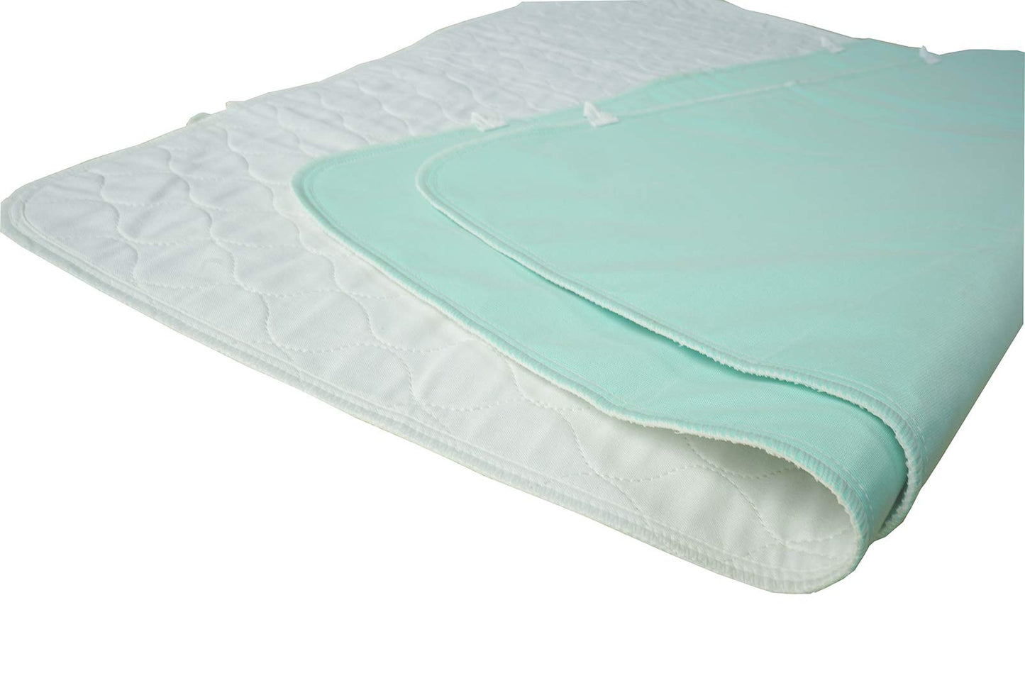 Pack of 2 Careboree Quilted Cotton Top Underpad 34"X52" Reusable Incontinence Bed Pads Washable Durable Waterproof Extra Absorbent Draw Sheet for Mattress