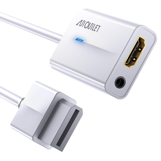 AUTOUTLET Wii to HDMI Converter 1080P for Full HD Device, Wii HDMI Adapter with 3,5mm Audio Jack&HDMI Output Compatible with Nin