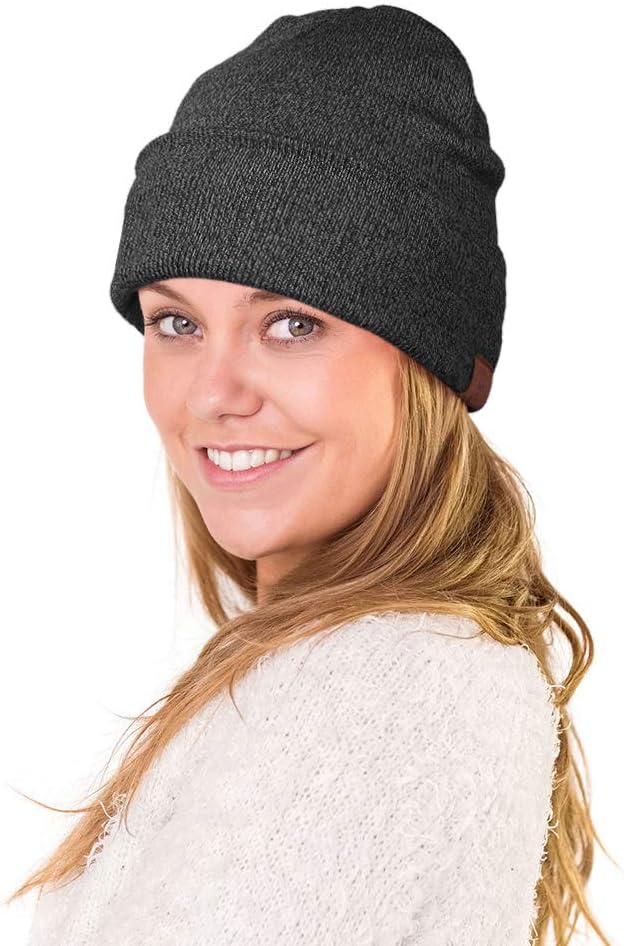 OZERO Winter Beanie Daily Hat - Thermal Polar Fleece Ski Stocking Skull Cap for Men and Women