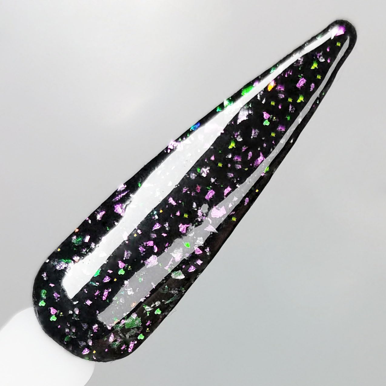 Glow in the dark Clear Glitter Acrylic Nail Powder Colors 1OZ with sparkle opal flakies AP017