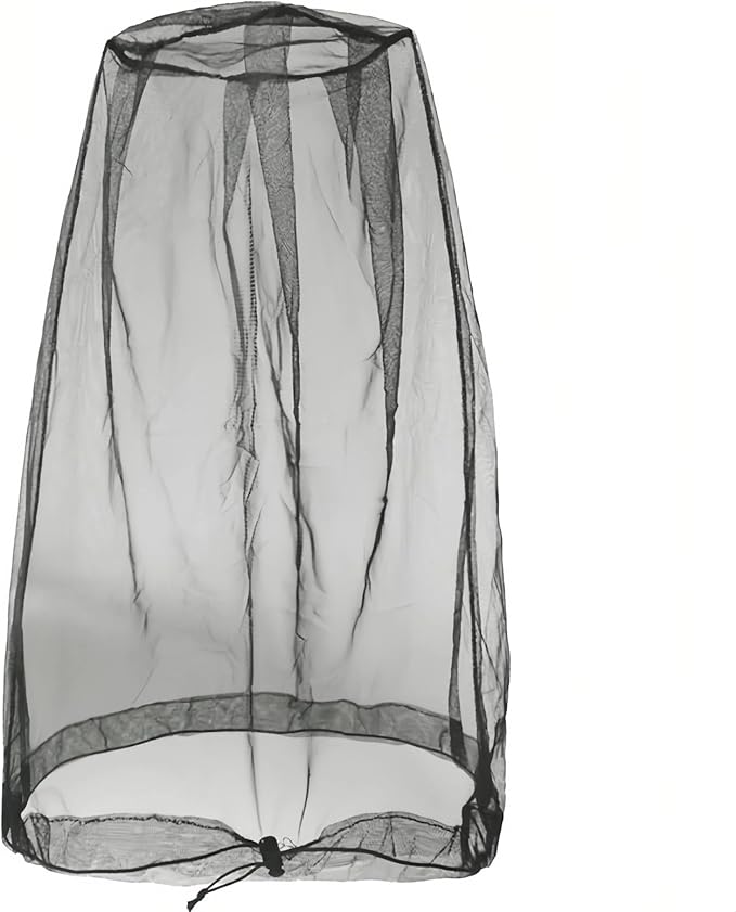 Premium Mosquito Head Net with Drawstring - Extra Fine Mesh & Breathable Design for Camping, Hiking, Fishing | Adjustable ...