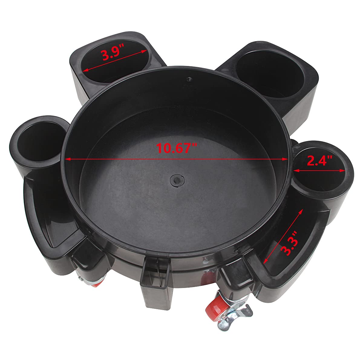 LCGP Bucket Dolly 5 Gallon Car Wash Professional Detailing Bucket Dolly with Heavy Duty Wheel Casters, Black