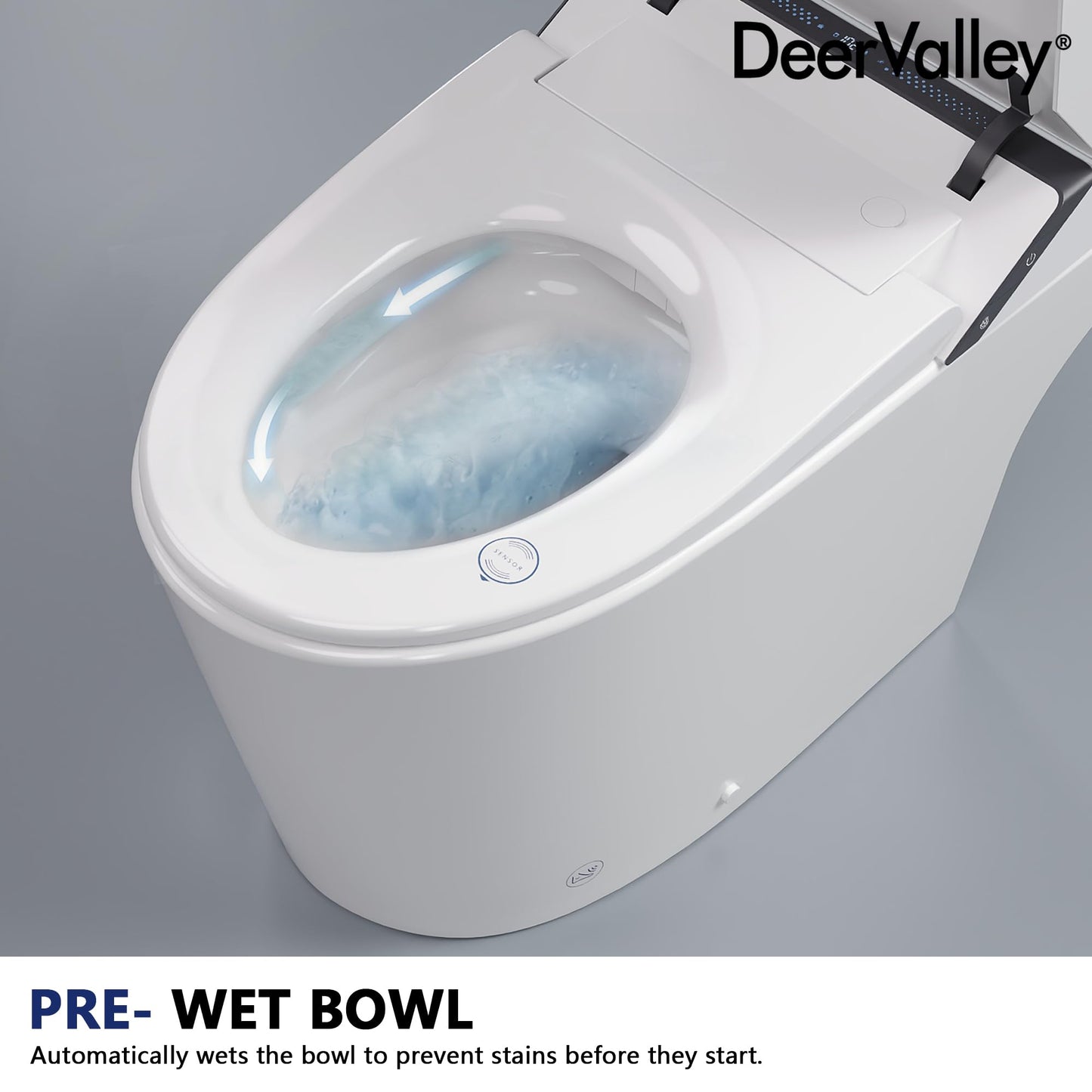 DeerValley DV-1S0289-V3 Smart Toilet, Auto Open/Close Lid, ADA Height, Foam Dispenser, Dual Flush, Heated Seat, Dryer, Night Light, LED Display