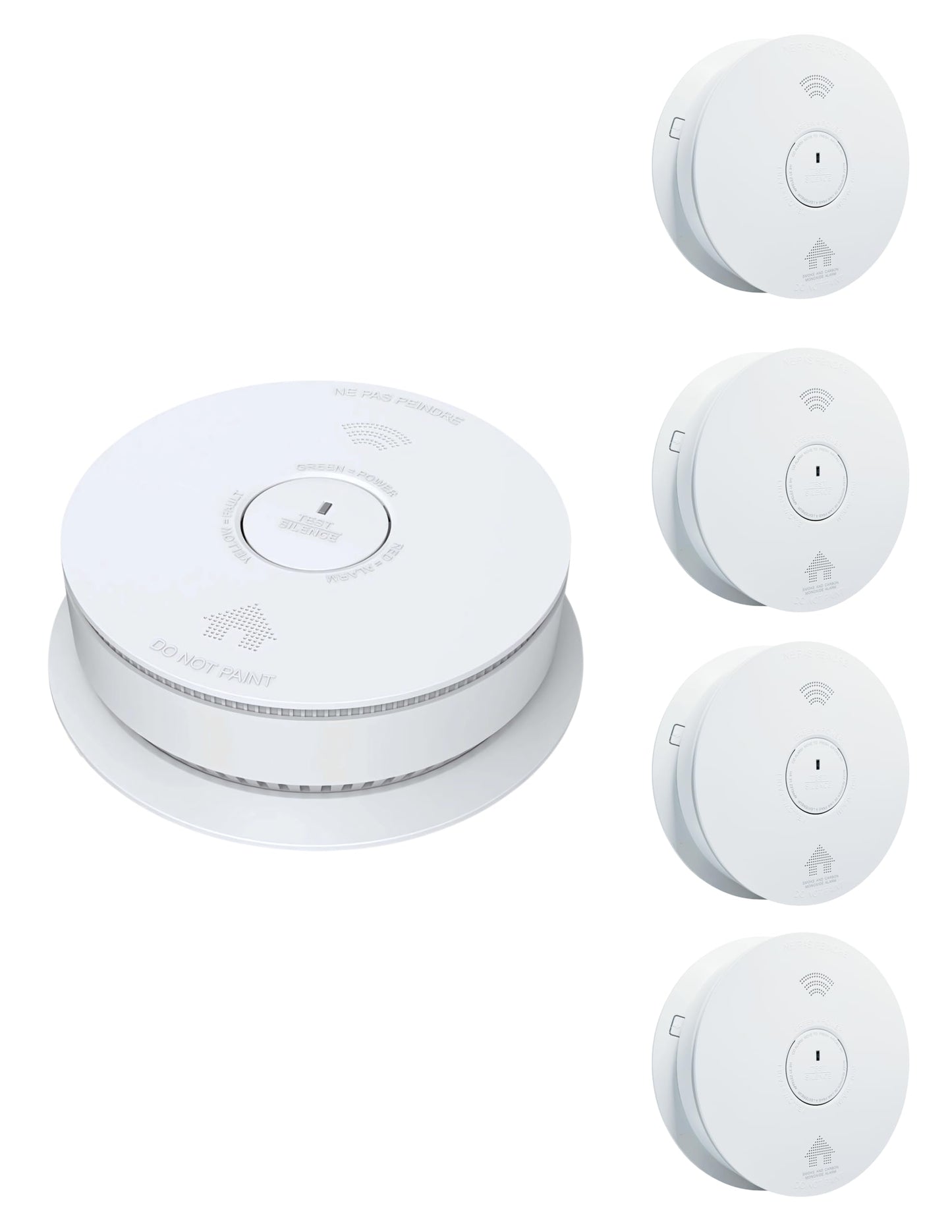 AH Lighting AH886F Combo Smoke & Carbon Monoxide Alarm, Voice Alarm System, Interconnect Hardwired, Combo Alarm, 10-Year Battery Powered, Led Warning Light Indicator (12)