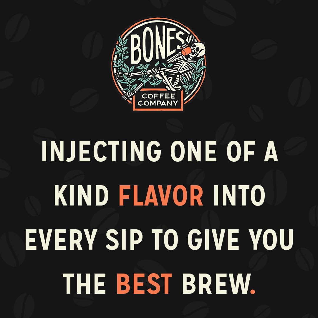 Bones Coffee Company Flavored Coffee Bones Cups French Toast | 12ct Single-Serve Coffee Pods Compatible With 1.0 & 2.0 Keurig Coffee Maker | Sweet Buttery Flavor Aroma