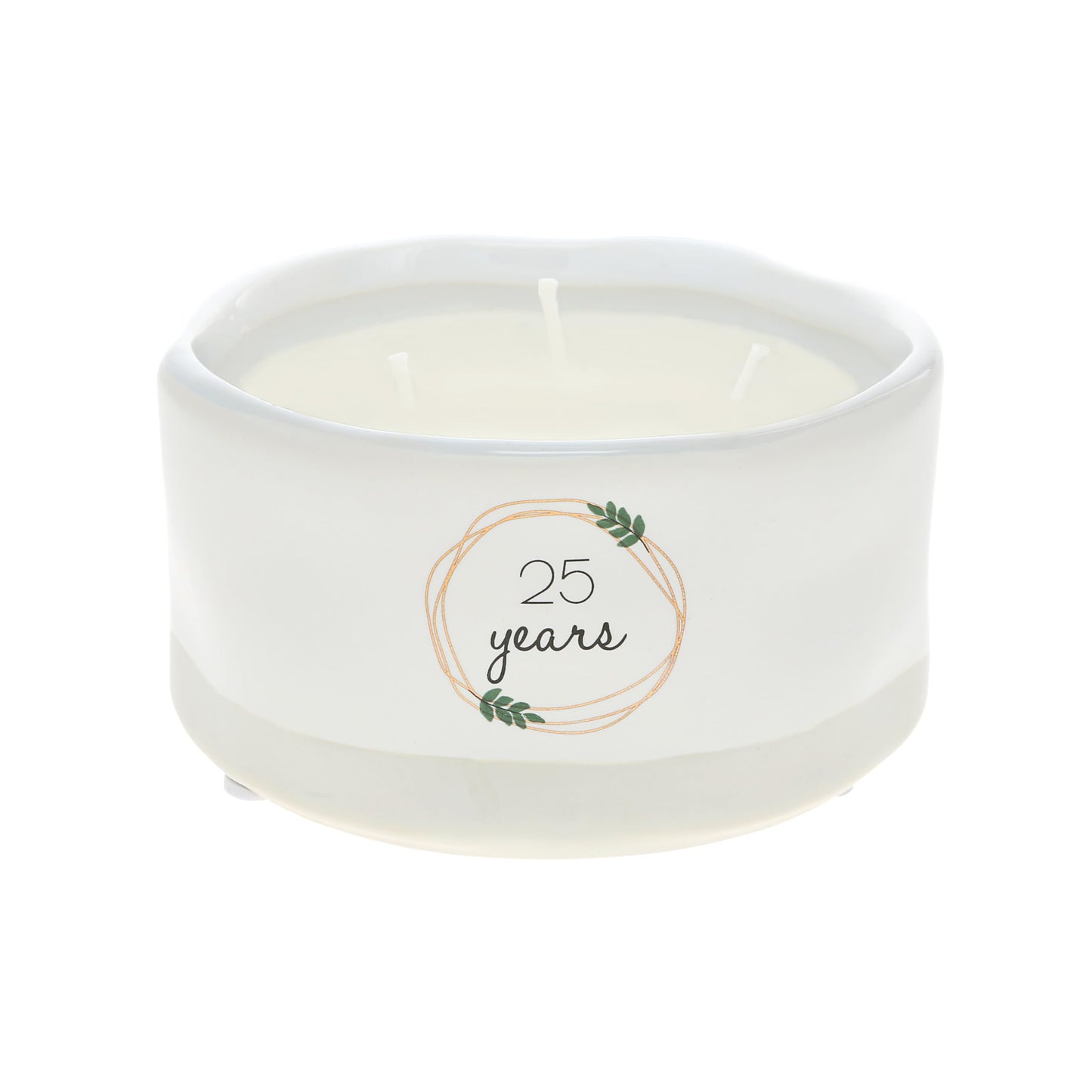 Pavilion - 25 Years - 8 oz Triple Wick Wax Reveal Hidden Message Let's Celebrate Unique Wedding Anniversary Wife Husband Happy Couple Celebratory Present Gift