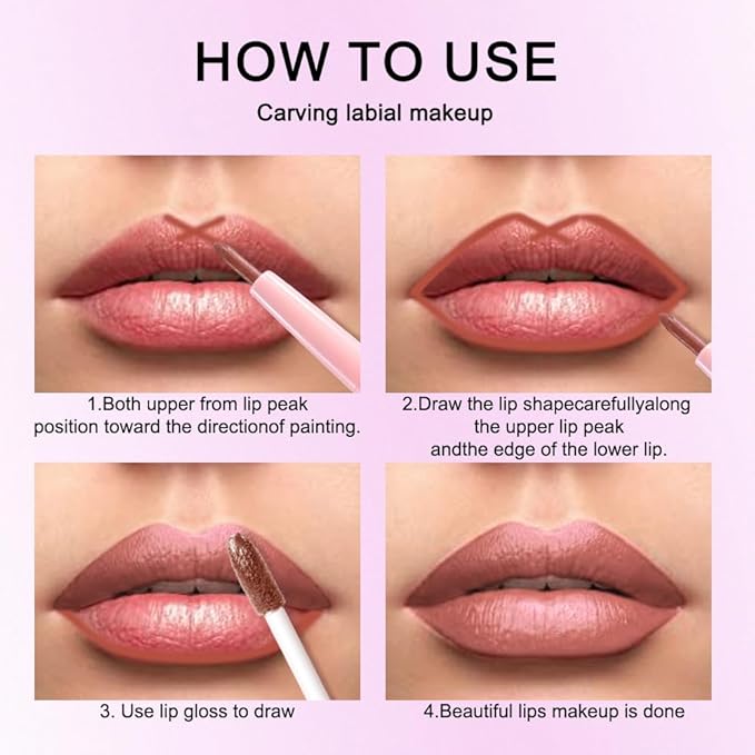 evpct Nude Gold Metallic Glitter Lip Liner and Lipstick Combo Lip Gloss Stain Set Makeup for Women Long Lasting Waterproof 24, Non Stick Cup Metal Shine Shiny Shimmer Iridescent Liquid Lipstick 27