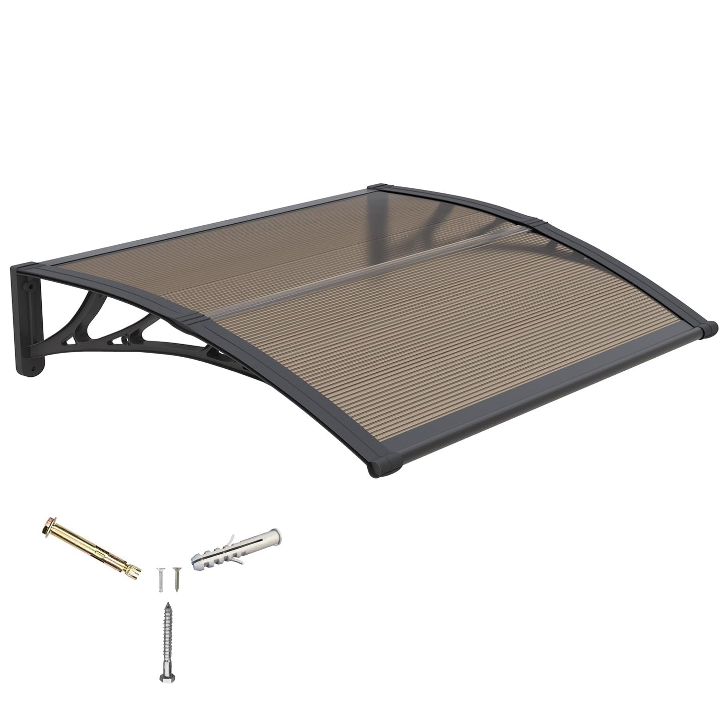 Awning for Door Entrance,40x48 Inches Window Awnings for Doors Canopy Polycarbonate Cover Patio Door Awning UV Rain Snow Sunlight Protection Hollow Shee