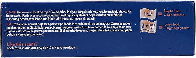 Clorox Fraganzia Fabric Softener Dryer Sheets, Hawaiian Scent - Wrinkle Reducing Scented Softening Laundry Dryer Sheets for Great Smelling Clothes, 80 Count - 6 Pack