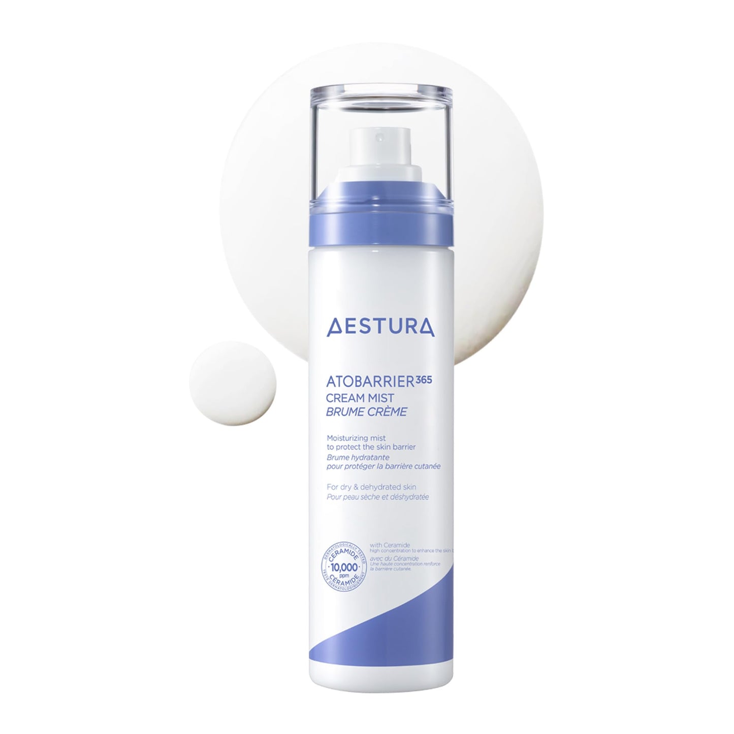 AESTURA ATOBARRIER365 Cream Mist with 10,000ppm Ceramides | Moisture Barrier Support, Ultra-Fine Hydrating Mist, Suitable for Dr