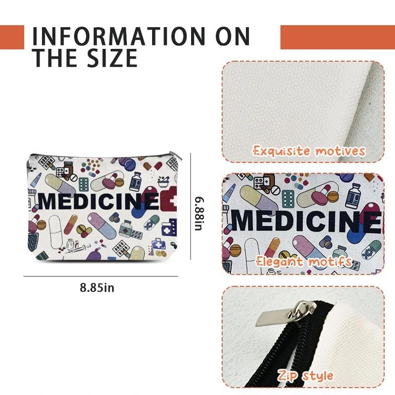 Medicine Organizer Pouch Makeup Bag for Women Men Christmas Birthday Gifts for Doctor Nurse Travel Medication Kit Portable...