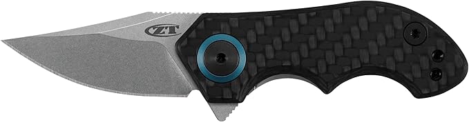 Zero Tolerance and Tim Galyean Pocketknife; 1.8 Inch Premium CPM 20CV Stainless Steel Blade, Carbon Fiber Front with Stone...