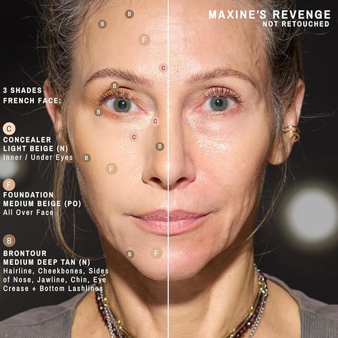 Maxine's Revenge FRENCH FACE CONCEALER | Hydrating & Blurring for Eyes + Face (Medium Deep Tan)