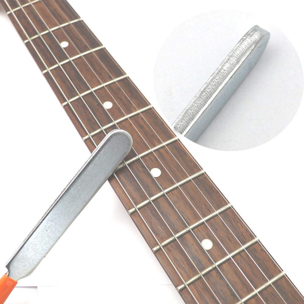 Guitar Luthier Tool Kit Double Headed Guitar Bass Fret Wire Rubber Hammer,Guitar Fret Crowning Luthier File,Stainless Steel Fret