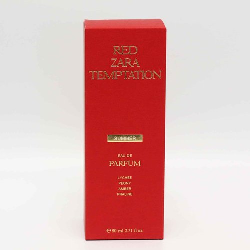 Zara Red Temptation Summer Eau De Parfum for Women 80ML (2.71 fl. oz) Floral, Woody & Musky Scent with Orange Blossom, Jasmine & Saffron Long-Lasting & Addictive Fragrance