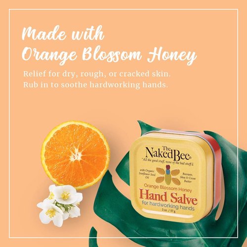 The Naked Bee Orange Blossom Honey Restoration Foot Balm, 2oz + Honey Lip Balms + Hand & Body Lotion, 6.7oz + Hand & Cuticle Healing Salve 1.5oz