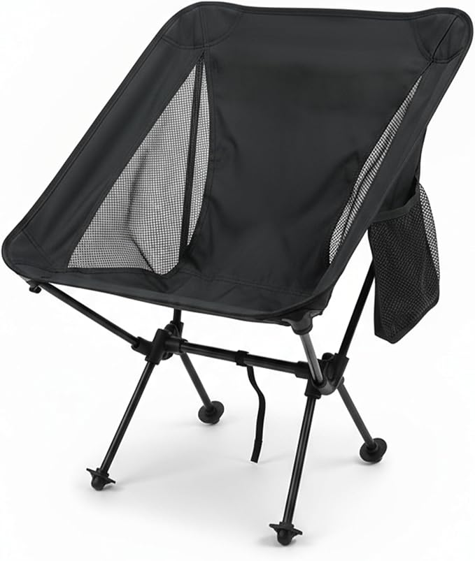 RIPCLAD Ultralight Camping Chair, Folding Backpack Chair with Aluminum Frame, Side Pocket & Anti-Sinking Feet, Supports 33...