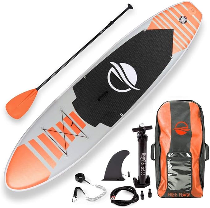 SereneLife Inflatable Stand Up Paddle Board, Wide Stable Design with Non-Slip EVA Deck Pad, Includes Premium SUP Accessori...