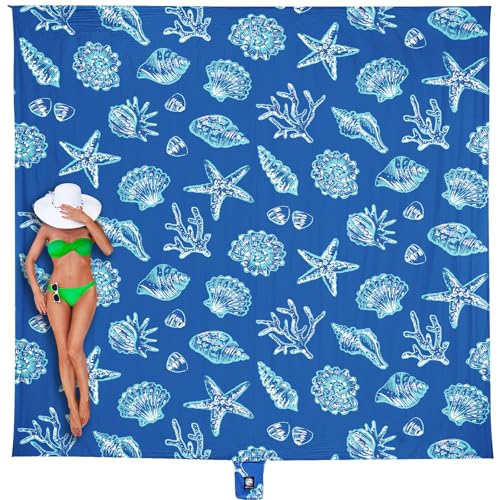 WEKAPO Beach Blanket Waterproof Sandproof Oversized, Extra Large Beach Mat Sand Free, Lightweight & Compact Sand Free Mat ...