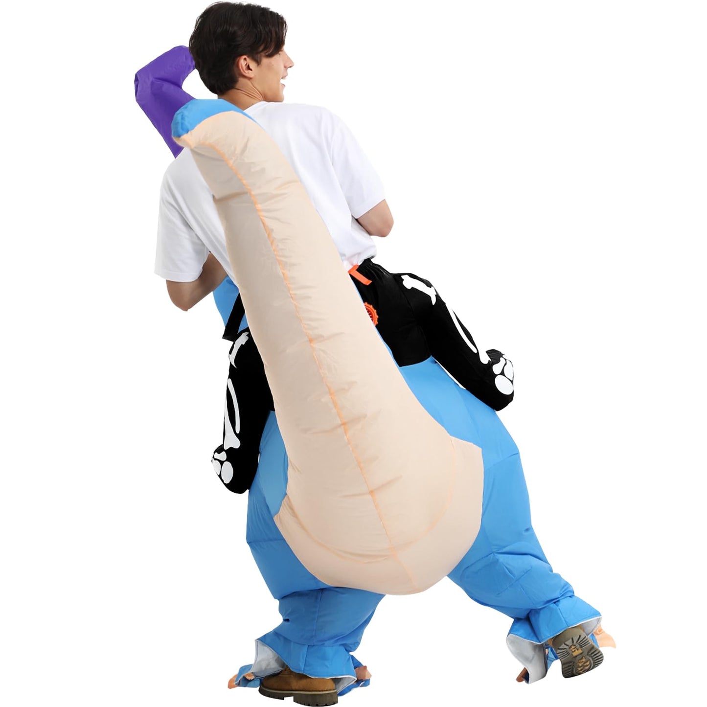 Max Fun Dinosaur Costume Adult - Inflatable Dinosaur Halloween Costume for Man Women | Fun Blow Up Dino Suit for Halloween Party Cosplay