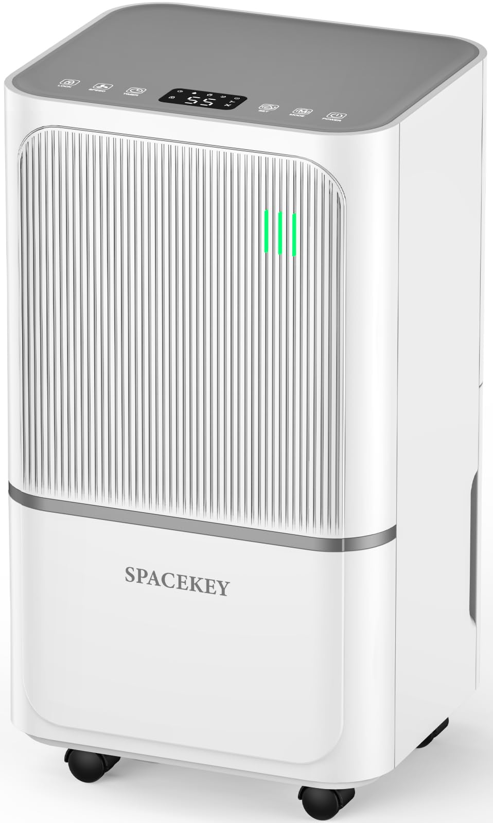 34 Pints Dehumidifier for Basement with Drain Hose Up to 2500 Sq.Ft, Compressor Dehumidifiers for Home, Bedroom, Bathroom, Large Room, 3 Modes, Intelligent Humidistat, Auto Shut-off, 24H Timer, White