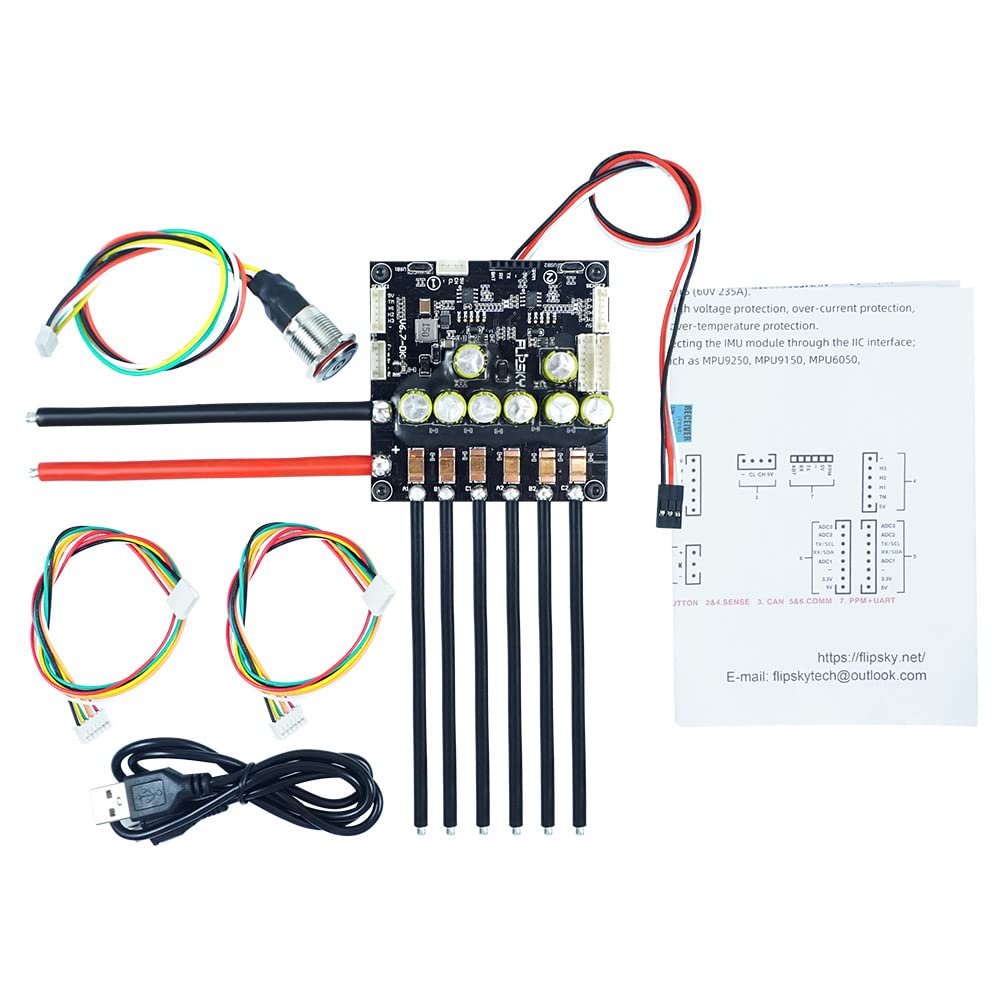 Flipsky Dual FSESC6.7 Plus with Anti-Spark Switch Integrated Based on VESC6 Electric 100A 12S ESC Speed Controller for Electric Skateboard