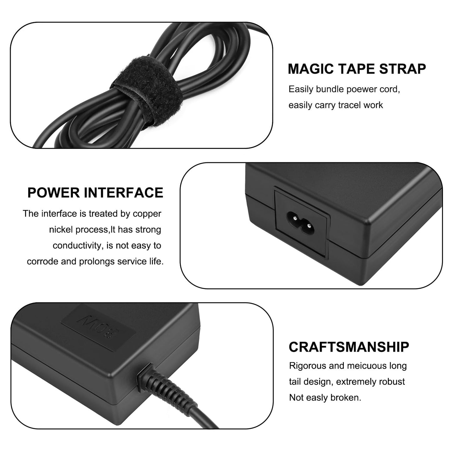 JUYOON 12V 6.67A Charger Compatible with System One 60 Series 267P 467P 560 560P 567P 660P 667P 760 760P 767P 1067P 1167P CPAPs, bi-Level BiPAP Auto pro, BiPAPs Power Supply 1091399 1091398