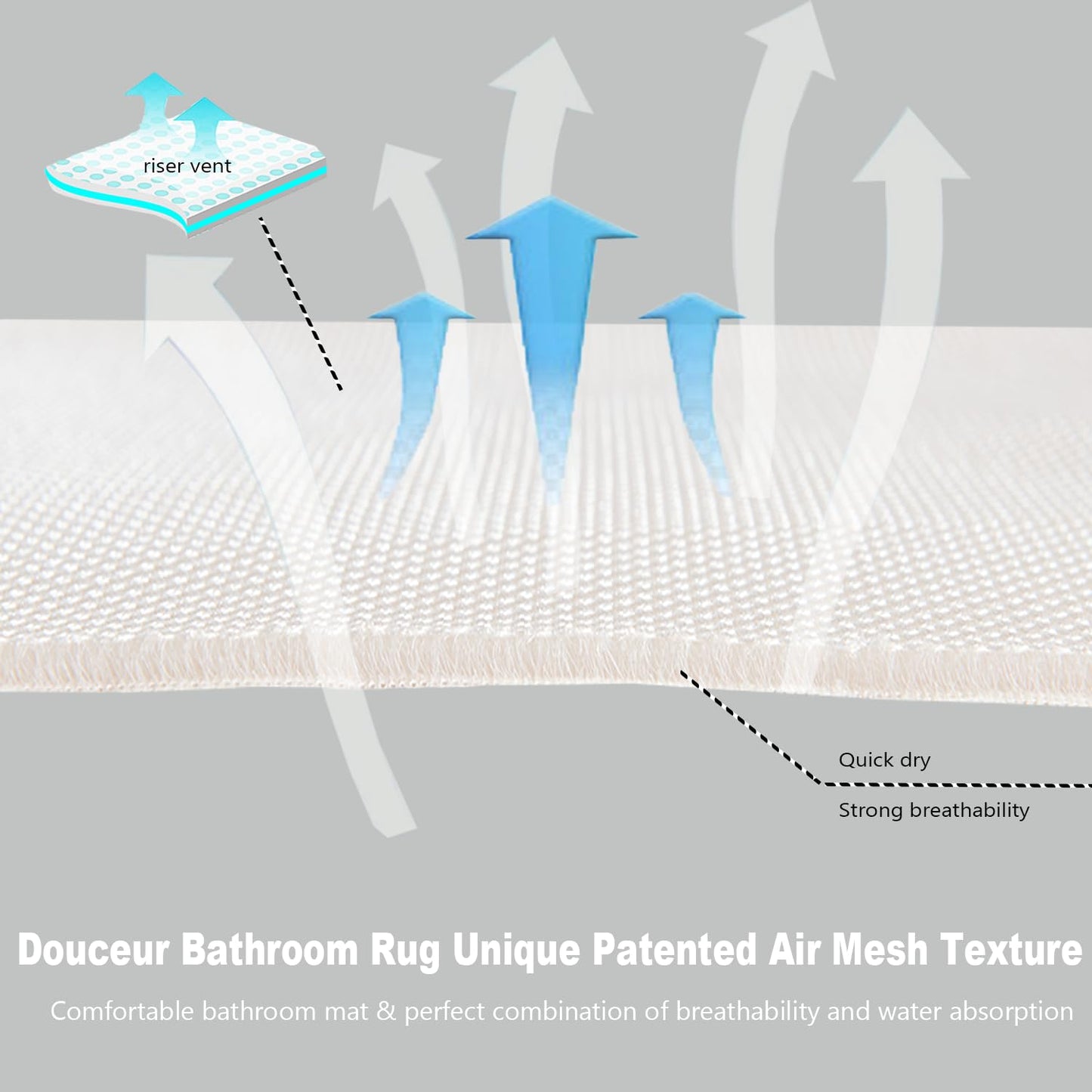 Douceur Orange Bathroom Rugs Non Slip, Super Soft Microfiber Bath Mats Washable, Fluffy Absorbent Bath Rugs for Bathroom, Quick Dry Shower Mat, 32" x 20"