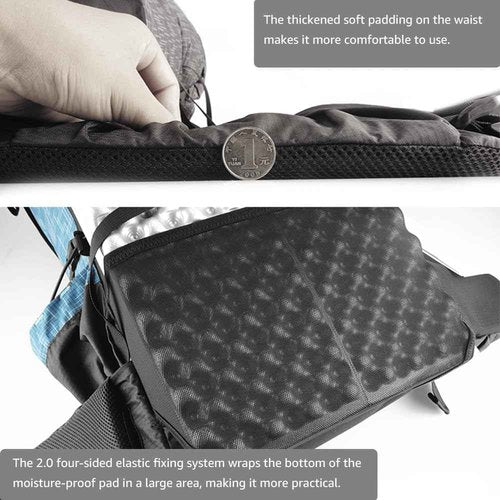 MOXIHIKE 3FULGEAR QiDian Hiking Backpack for Men Women 56L(40+16) Lightweight Outdoor Camping Bag Trekking Daypack (Grey)