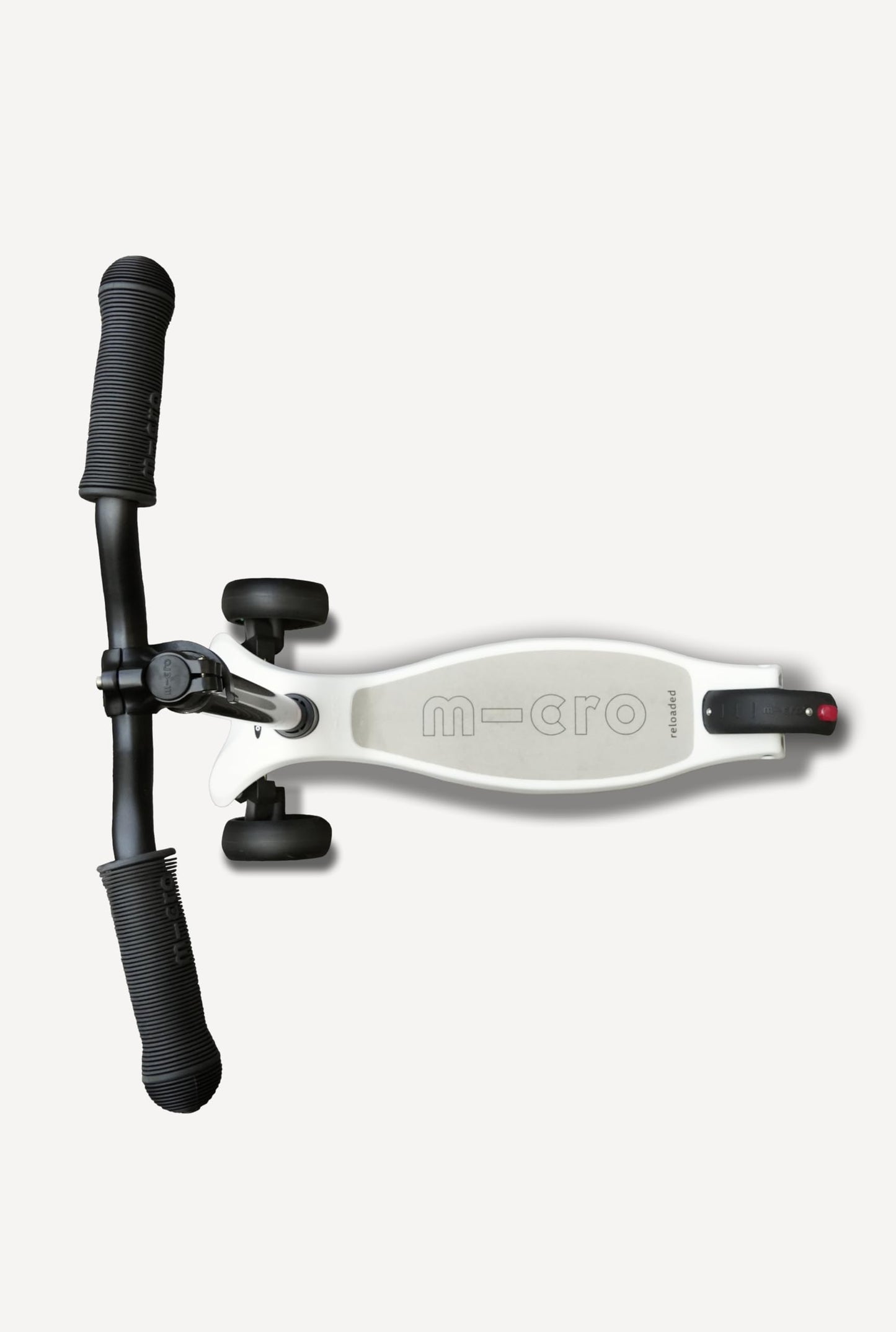 Micro Kickboard Reloaded Three-Wheel Scooter for Big Kids, Teens, & Adults – Lean-to-Steer Carving Ride, Adjustable T-Bar, Wide Wheels, Up to 220 lb, Ages 13+ (White)