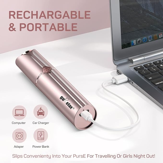 Hair Removal Device, Facial Hair Removal for Women- Gurelax Womens Hair Remover Painless Face Hair Removal/Shavers for Chin Upper Lip Peach Fuzz-Included 4 x Replacement Heads
