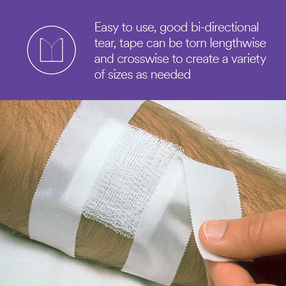 3M Durapore Medical Tape, Non-Sterile, Silk-Like Cloth, White, 1 in x 10 yds, 12 Rolls, 1 Pack