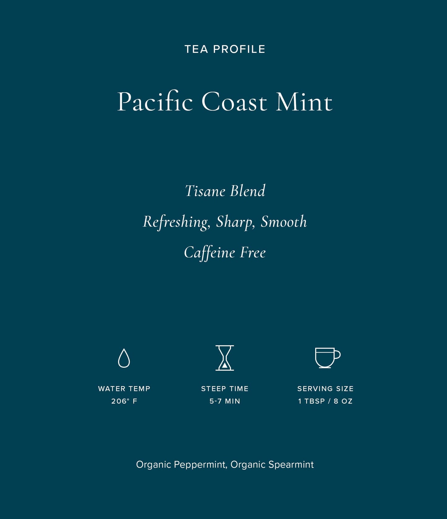 Art of Tea | Pacific Coast Mint 1oz (Organic Peppermint and Organic Spearmint Tea) | Artisan Loose Leaf Tea Tin