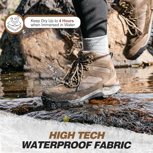 R CORD Hiking Boots Women Waterproof Ankle Support Womens Hiking Boots Backpacking Boots Breathable Non-slip Durable Boots...
