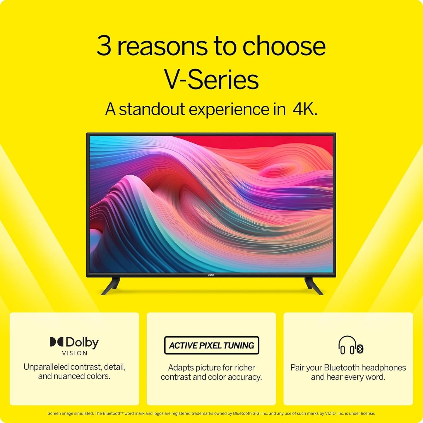 75-Inch V-Series 4K UHD LED Smart TV with Voice Remote, Dolby Vision, HDR10+, Alexa Compatibility, V755-J04, 2022 Model