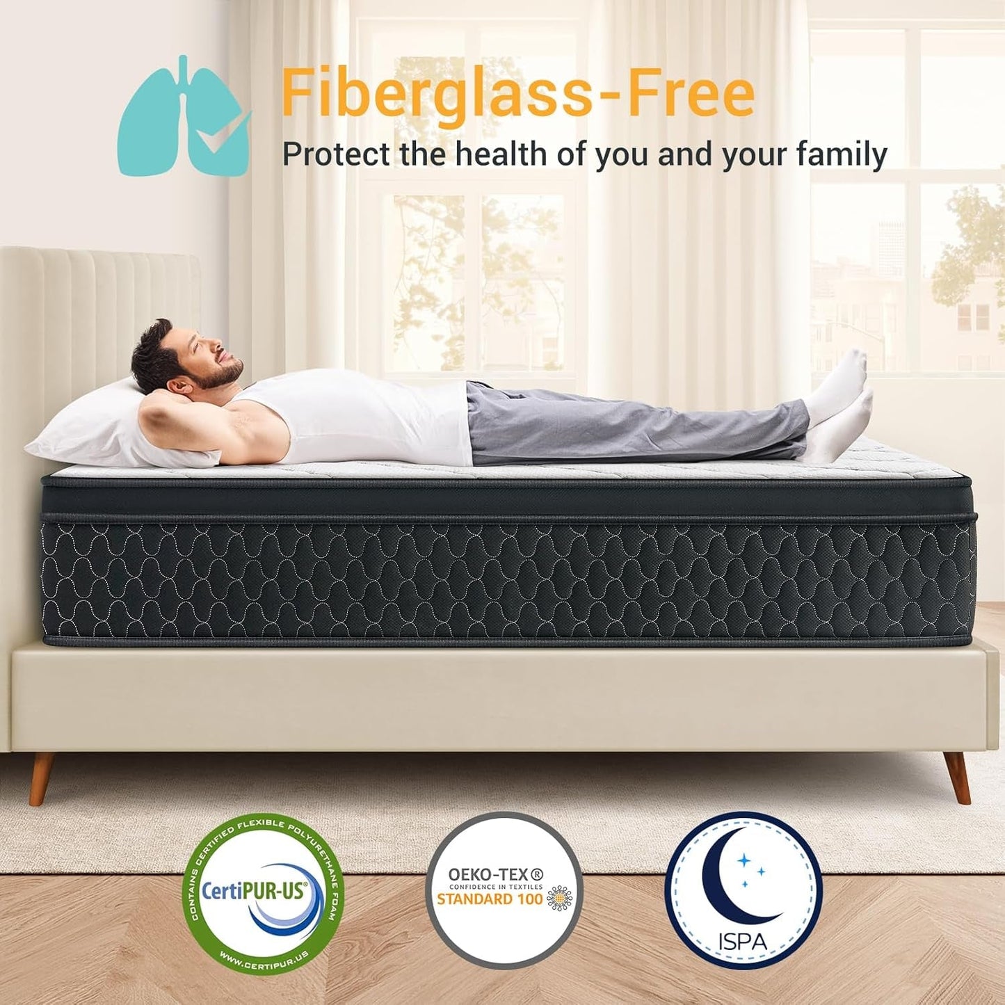 12 Inch Full Size Mattress,Memory Foam Hybird Mattress in a Box with Individually Wrapped Pocket Springs,Motion Isolation,Pressure Relief,Strong Edge Support, Medium Firm