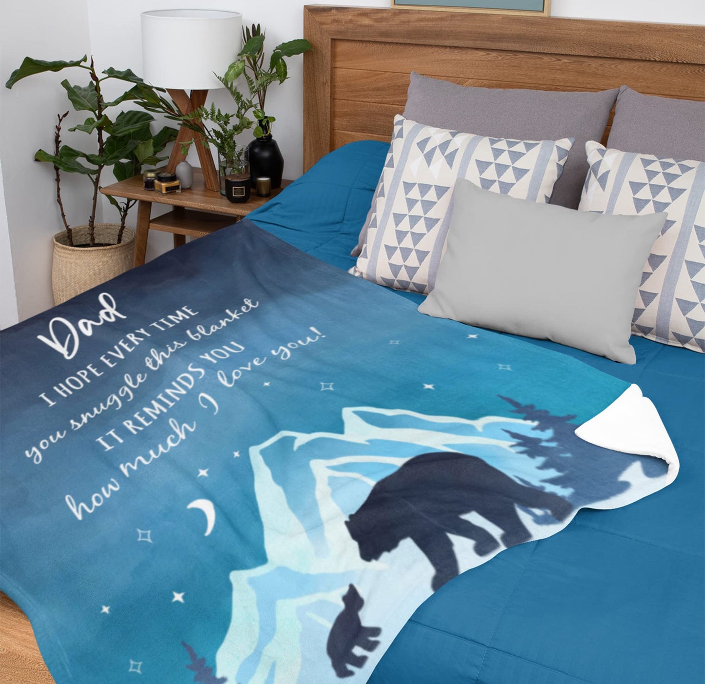 Julazy Fathers Day Dad Gifts Blanket, Birthday Gifts for Dad from Daughter Son 60"x50" Throw, Dad Gift from Kids, Best Daddy Ever Gift Ideas