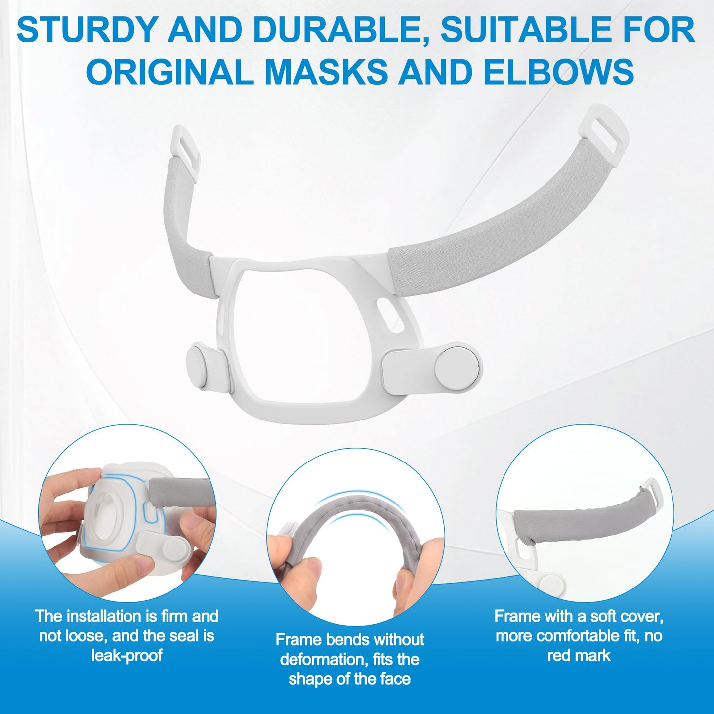 Replacement F40 Headgear Set for Airfit F40 Full Face CPAP Mask, Great Value CPAP Supplies by Medihealer(No Mask)