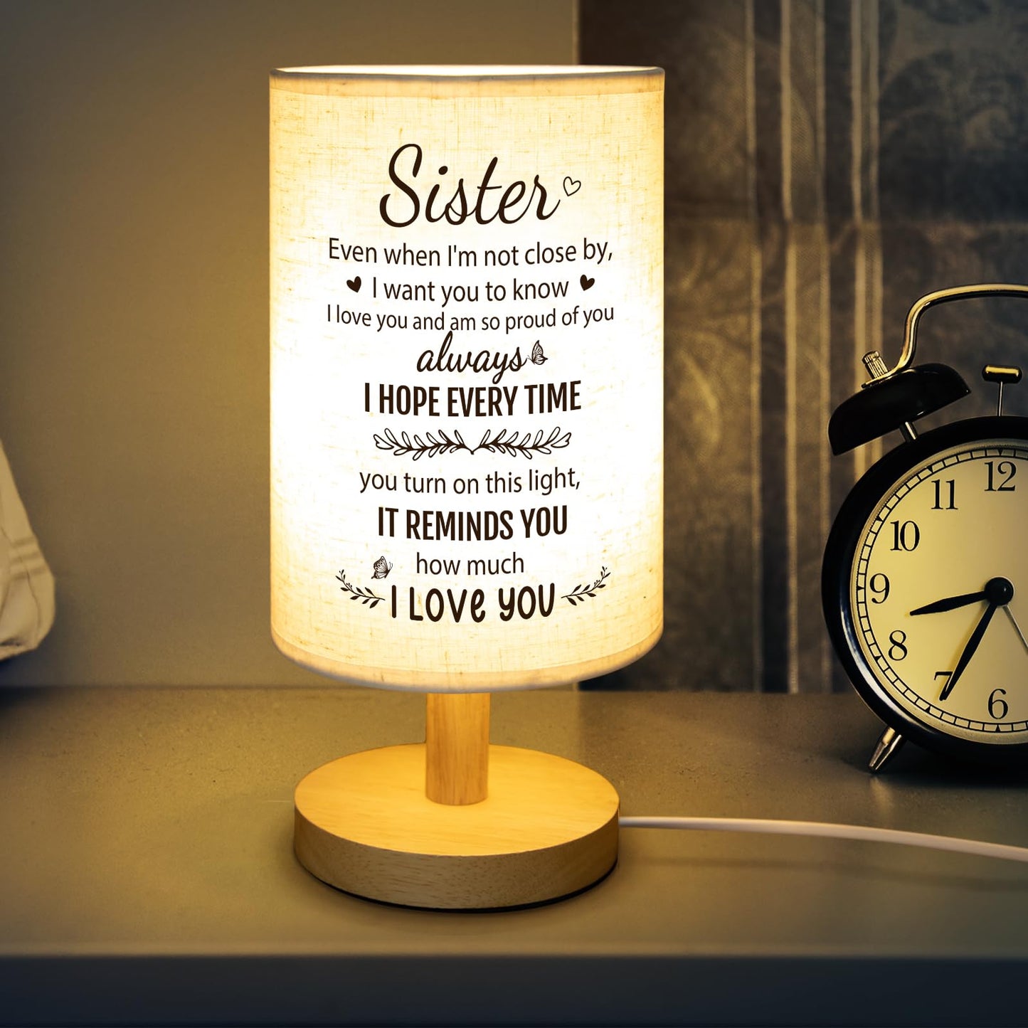 SOUHONEY Birthday Gifts for Sister, Sister Birthday Gifts, Unique Sister Gifts from Sister, Sister Gifts from Sister for Christmas Graduation Valentines Day Mothers Day, Sister Lamp (Sister02)
