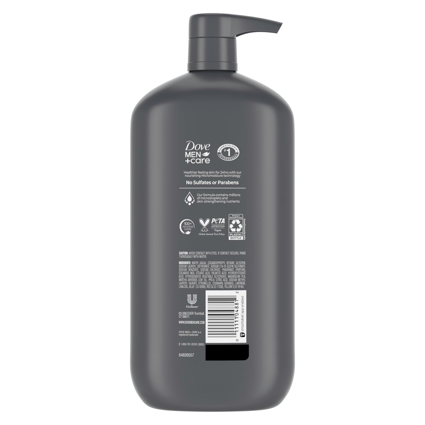 DOVE MEN + CARE Body and Face Wash Invigorating Revive 3N1 with Tea Tree Oil, with 24-Hour Nourishing Micromoisture Technology,